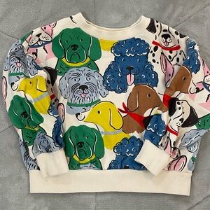 Mini Boden Multicolor Dog Print Kids Sweatshirt